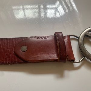 Belt all leather American Eagle with peace buckle!